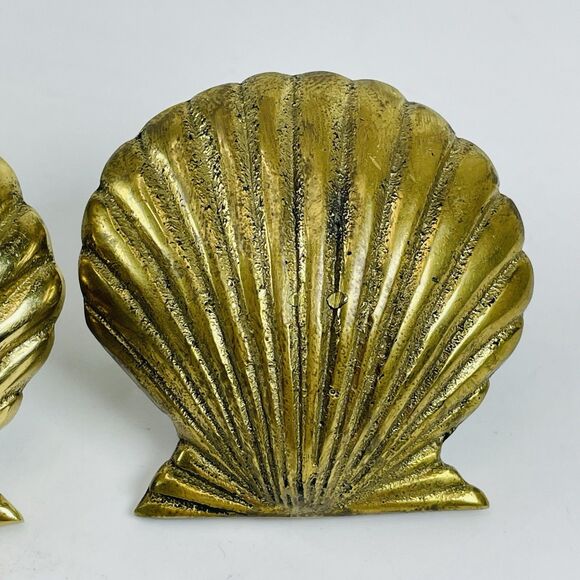 3 Taste Setter by Sigma Brass Sea Shell Scallop Clam Napkin Holder Rings VTG Lot - Picture 5 of 10